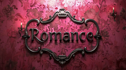 A single colored background with the word 'Romance' written in bold font is seen in the image.