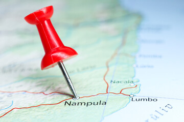 Nampula, Mozambique pin on map