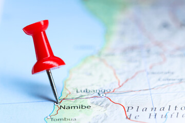 Namibe, Angola pin on map
