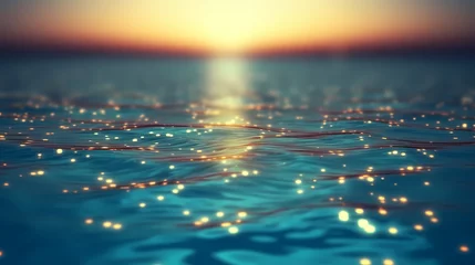 Poster Background of transparent sea water sparkling in the sun © ma
