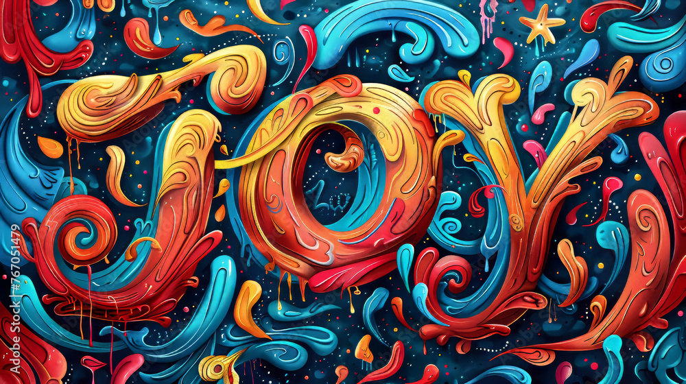 Poster a bright and joyful word 