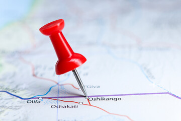 Oshikango, Namibia pin on map