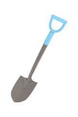 Metal shovel for gardening and plant care. Vector isolated drawing grain texture. Farmer's equipment for working with land