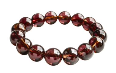 Gleaming Garnet Bracelet isolated on transparent Background