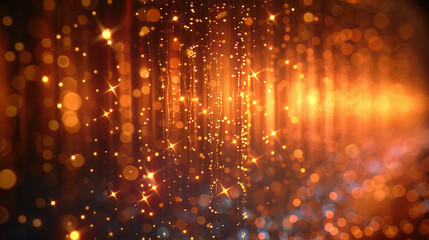 Fototapeta premium LUXURY NIGHT PARTY elegent GLITTER CURTAIN LIGHTHING backdrop. AI generative