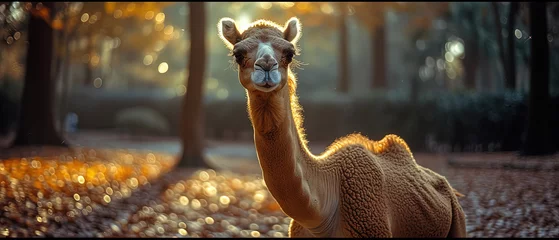 Rugzak a camel that is standing in the middle of the forest © Masum