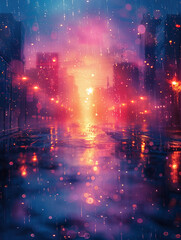 Fototapeta premium neon light leak texture. AI generative