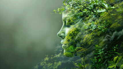 Artistic image of mother earth. World environment and mother earth day concept: Celebrating our planet's beauty and promoting environmental awareness Generative AI