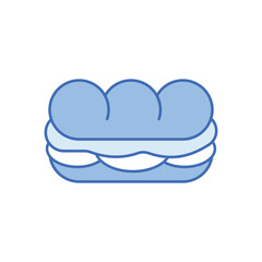 Blue Color  Burger King vector icon