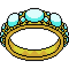 pixel art of diamond ring decoration - 767056032