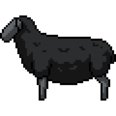 pixel art of black sheep side - 767056075