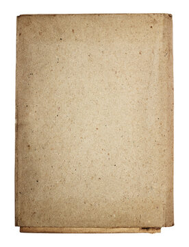 Old folder for papers isolated on white background