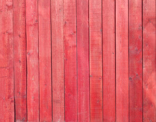 Vivid red painted wooden wall