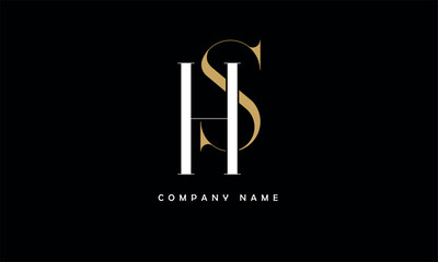 SH, HS, S, H Abstract Letters Logo Monogram