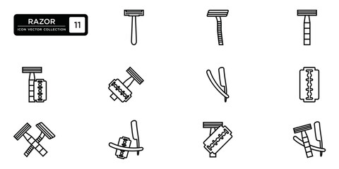 Obraz premium razor icon collection.vector, icon template, resizable