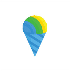 shaved ice vector illustration cone, can be used for walls, backgrounds, etc