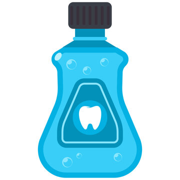 recommend clip art: Antiseptic mouthwashes vector cartoon illustration isolated on a white background.