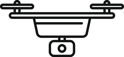 Story video aerial icon outline vector. Cinema go pro. Story pilot inspection