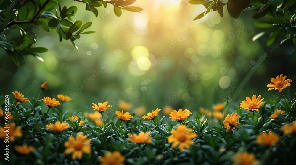 Poster the abstract nature background can be used in spring or summer