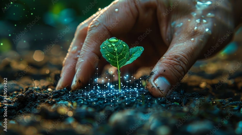 Aufkleber With the help of digital graphs and profitability indicators, businessman analysis calculates financial data of growth for long-term investments in 2024 for growth to success.