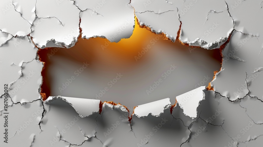 Aufkleber animated modern realistic paper hole with shadows on transparent background