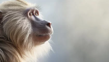 Fototapete Rund Wild monkey close-up portrait © terra.incognita