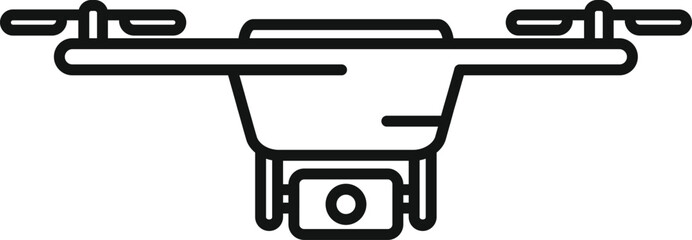Smart drone device icon outline vector. Aero filming. Aviation creative pilot