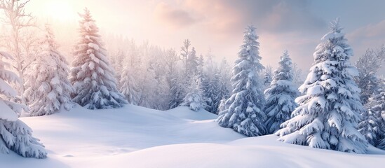 Fototapeta na wymiar natural scenery in winter