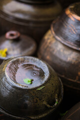 jangdokdae, A jar that stores soy sauce, red pepper paste, and soybean paste, which are essential for traditional Korean food.