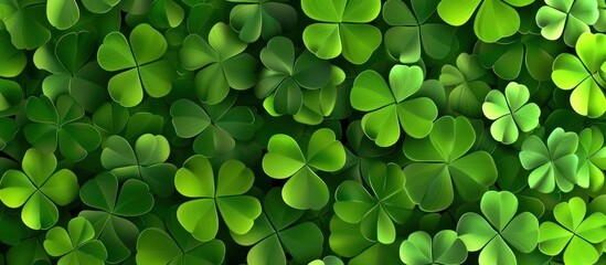 Small green leaves pattern background