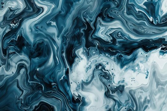 Abstract liquid marble texture, swirling ink patterns, fluid art background