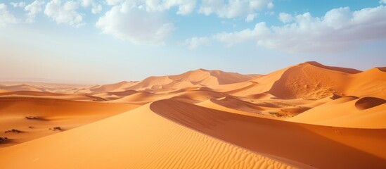 view of the Sahara desert during the day - obrazy, fototapety, plakaty