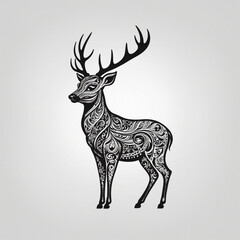 Logo illustration of a perfect "deer"ver14 colorful background