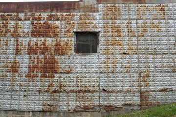 Rustic Abandoned Building With Metal Walls