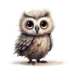 Fototapeta premium A cute owl eagerly chases after its owner, tongue lolling and snout lifted in pure joy, embodying the timeless bond between human and canine