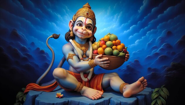 Serene Blue Bal Hanuman