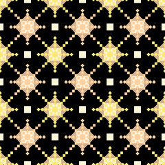 Vector - stars in an ornement seamless pattern.