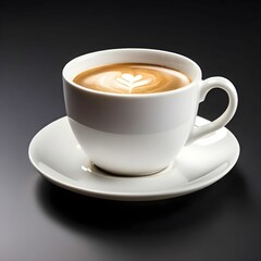 coffee Cup, Cup of Tea, hot espresso and coffee bean on soft-focus and over light in the clear background. Close up white coffee cup, Drinking Tea or coffee mockup, coffee latte in coffee shop cafe