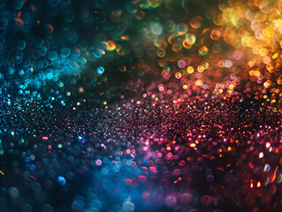 Vibrant gradient colors with a bokeh effect creating an abstract pattern that exudes energy and movement