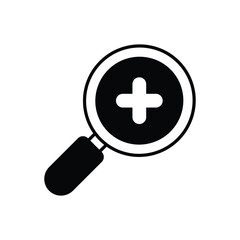 Fototapeta premium Black Solid Zoom In vector icon