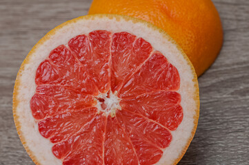 Organic fresh grapefruit isolated 