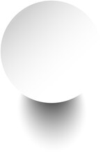 White paper round shadow