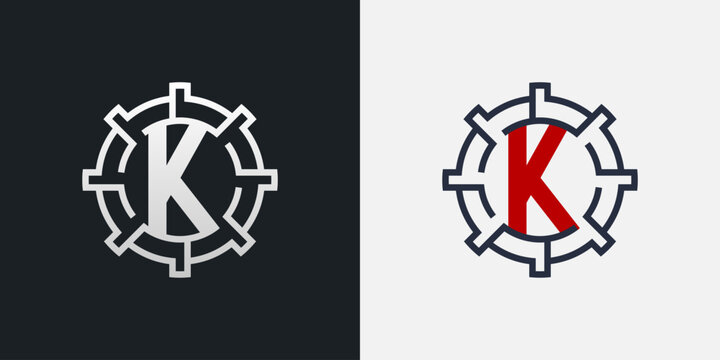 K Logo Design. Clean and Modern Letter K Logo in Round Shape