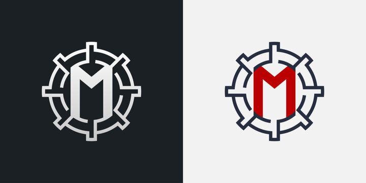 M Logo Design. Clean and Modern Letter M Logo in Round Shape