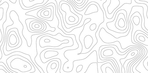 Topographic map and landscape terrain texture grid. Abstract lines background. Contour maps. Vector illustration. black and white topographic contours lines of mountains.	

