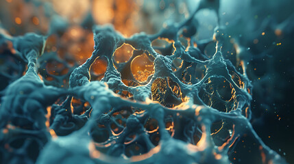 a close up of a human cell body, generative ai - obrazy, fototapety, plakaty