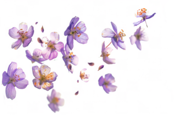 Blurry Flowers Against Transparency