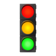 Traffic lights, Isolated on white, Realistic 3d vector illustration, Road safety regulations. Traffic rules concept.
