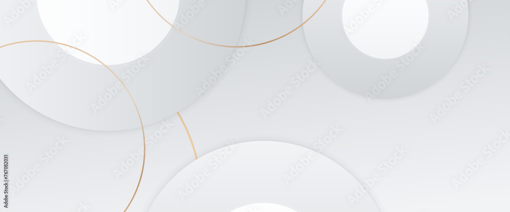 Poster White and gold vector gradient abstract banner design. Graphic design element modern style concept for background, banner, flyer, card, wallpaper, cover, or brochure