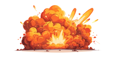 Foto auf Alu-Dibond コミックエネルギーの爆発。爆発的な速度の煙、漫画の曇った爆発効果、爆発の発生、火災の煙のエネルギー雲、ダイナマイトのバースト。ベクトル図 © aura